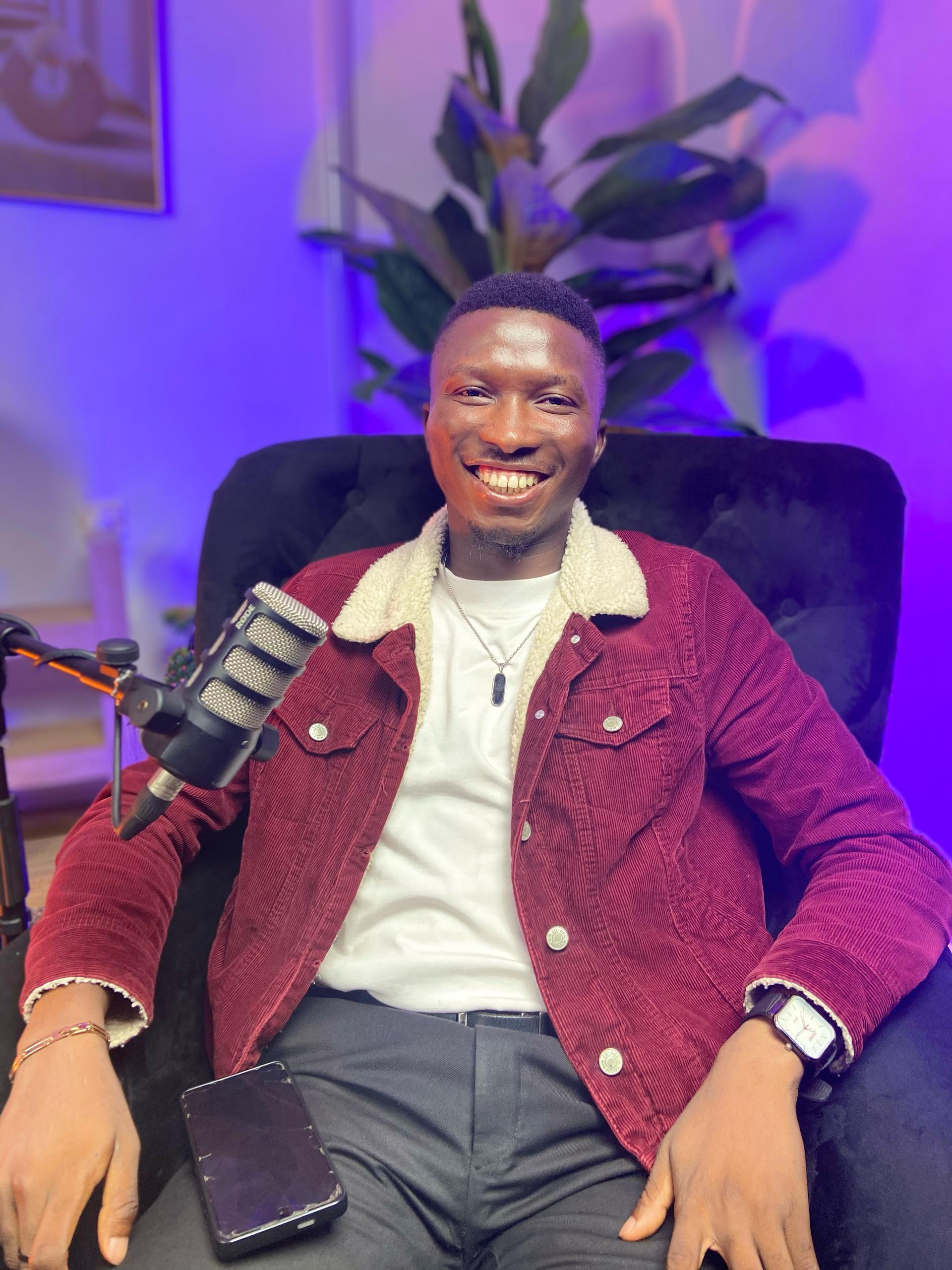 Samuel Adegboyega on podcast set